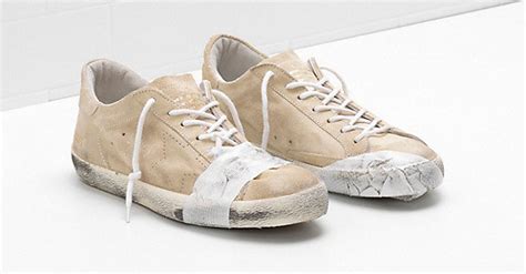 expensive shoes that look dirty.